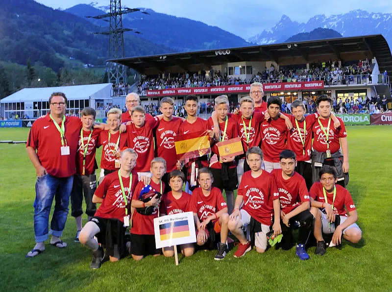 Youth football team in Austria at one of the tournaments